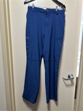 Cherokee Mens infinity 6-Pocket Cargo Scrub Pants Size Medium Navy  Stretch